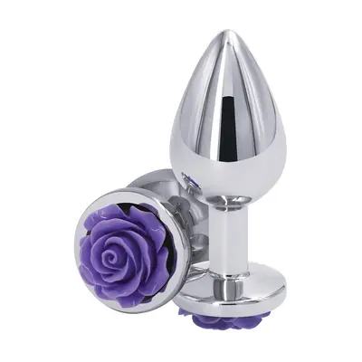 Анален разширител с роза Rear Assets Rose Лилав, размер M