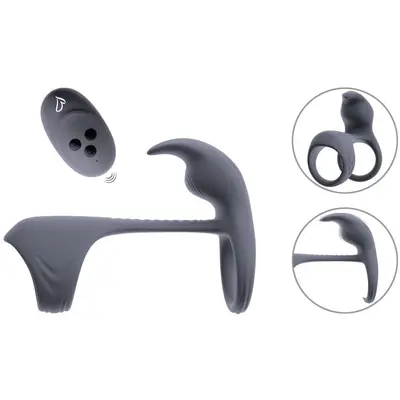 Вибриращ пенис ринг VYLOR, дистанционно, 20 режима, клиторен стимулатор, ерекция