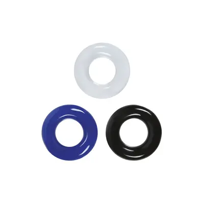 Комплект от 3 пенис ринга Renegade Stamina Rings, Многоцветни