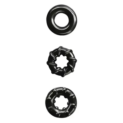 Комплект от 3 пенис ринга Renegade Dyno Rings, Черни