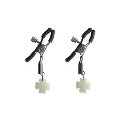 Метални щипки за зърна Bound Nipple Clamps G4, Светещи, Сив