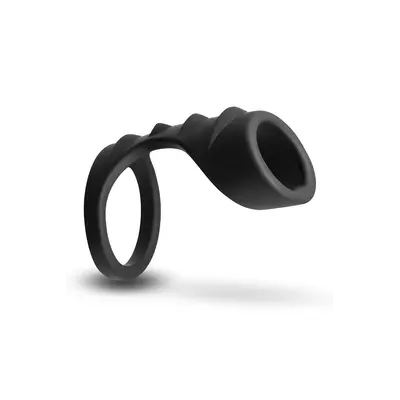 Пенис ринг с хамут Renegade Bolster, 9.3 см, Черен
