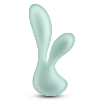 Луксозен вибратор с клиторен стимулатор Pure Luna, Зелен, 10.6 см.