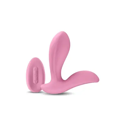 Силиконов вибратор с дистанционно управление Secrets Rain, 10 функции, 11,3 см, Розов