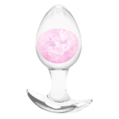 Силиконов анален разширител Glams, Розов, Размер M, 9.5 см.