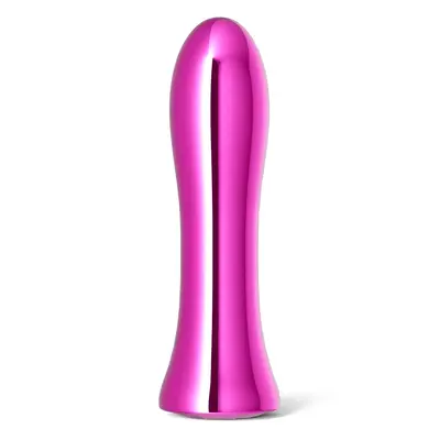 Метален вибратор Inya Shimmer, Розов металик, 10 Функции, 12 см.