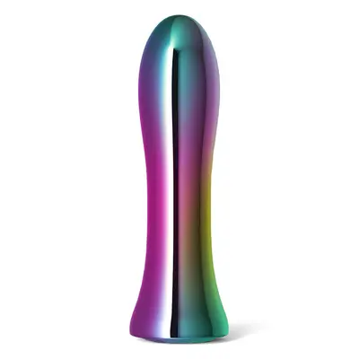 Метален вибратор Inya Shimmer, Многоцветен металик, 10 Режима, 12 см.