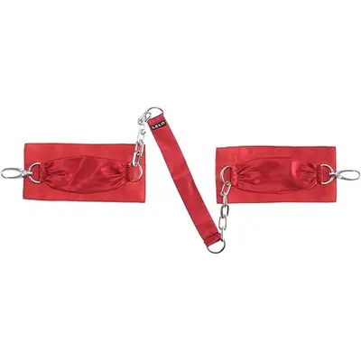 Копринени белезници с верижка LELO Sutra Chainlink Cuffs, Червен