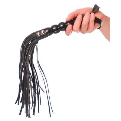 BDSM флогър камшик 22 см Beaded Cat-o-Nine Tails Fetish Fantasy Series – черен