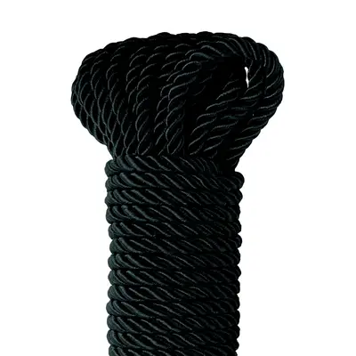 BDSM копринено въже за бондаж 10 м Deluxe Silk Rope Fetish Fantasy Series – черно