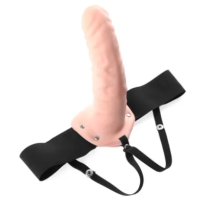 Кух страпон колан 20 см за удължаване и пегинг Hollow Strap-On Fetish Fantasy Series – телесен/черен
