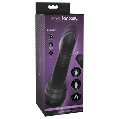 Анален вибратор с тласкаща функция Anal Fantasy Elite Vibrating Ass Thruster, 8 режима, силикон, черен