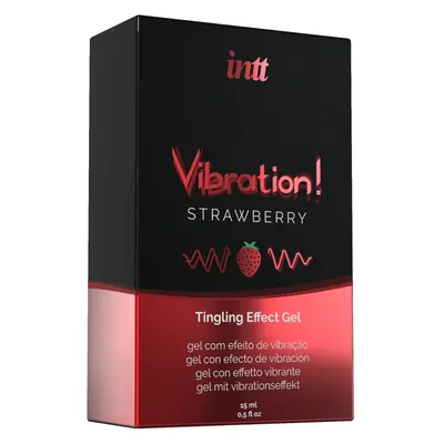 Вибриращ гел с вкус на ягода, intt Vibration! Strawberry, 15 мл