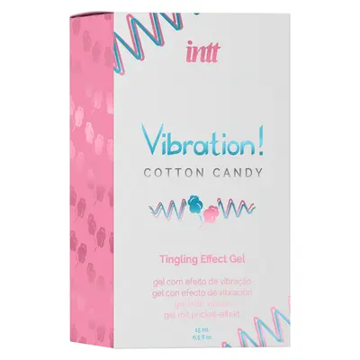 Вибриращ гел с вкус на захарен памук, intt Vibration! Cotton Candy, 15 мл