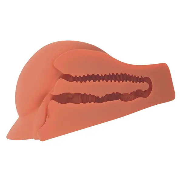 Торс мастурбатор Perfect Ass PDX Plus – телесен тъмен цвят, вагинален и анален отвор, с оформено дупе, 19.1 см