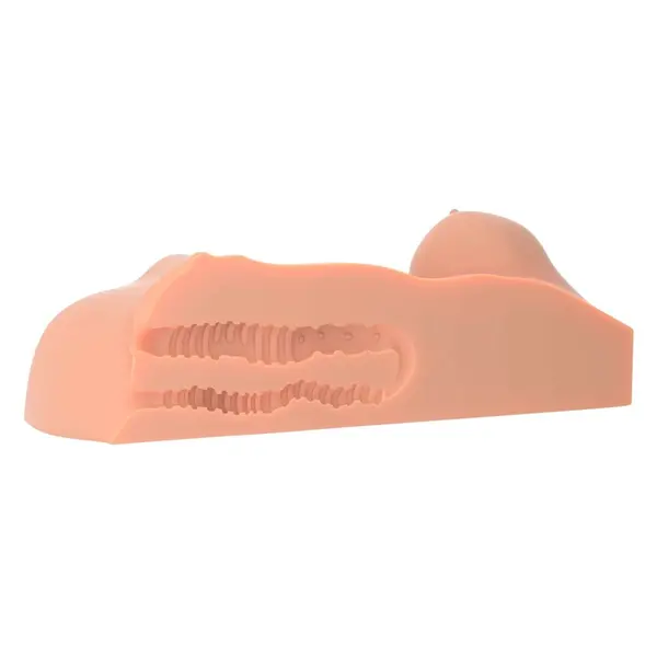 Торс мастурбатор Perfect DD’s PDX Plus – телесен светъл цвят, вагинален и анален отвор, с бюст DD, 31.2 см