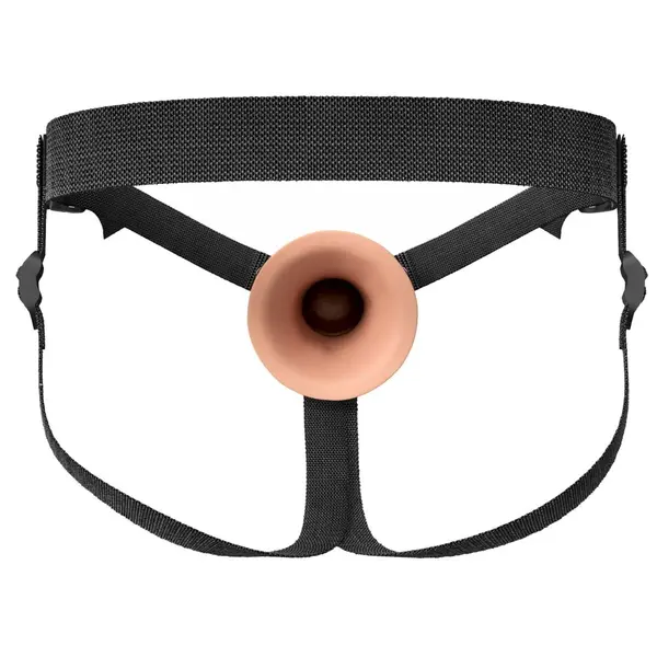 Страпон удебелител 19 см Hollow Strap-on Fantasy X-Tensions Elite, двоен силикон, телесен