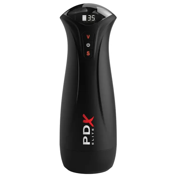 Електронен мастурбатор Fuck-Gasm PDX Elite – автоматично засмукване, вибрации, 24,5 см, черен