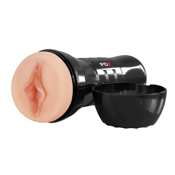 Мастурбатор вагина Super Luscious Lips XXL PDX Extreme – водна активация и вакуум, 26 см, светъл тен