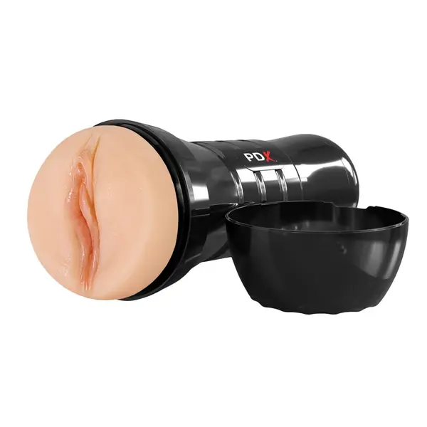 Мастурбатор вагина Super Juicy Snatch XXL PDX Extreme – водна активация и вакуум, 26 см, светъл тен