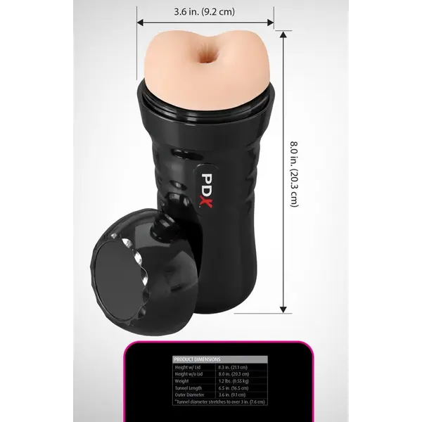 Мастурбатор анус Wet Bussies Super Bangin’ Butthole PDX Extreme – вакуум и водна активация, 20,8 см, светъл тен