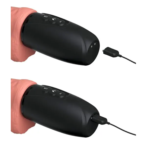 Тласкащ вибратор King Cock Plus Thruster – вибрации, затопляне, 27,1 см, светъл тен