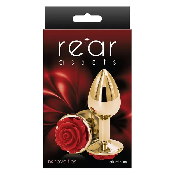 Aнален разширител с роза Rear Assets Rose, Златист, Размер S, 7.6 см.