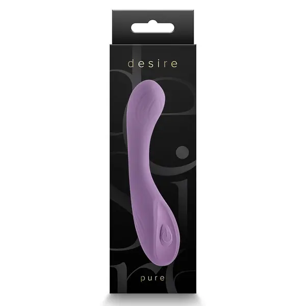 Мини вибратор Desire Pure Gray, Лилав, 10 функции, 13.7 см.