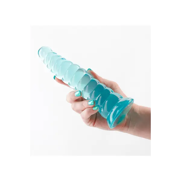 Силиконово дилдо Fantasia Nymph Тюркоаз, 18.8 см