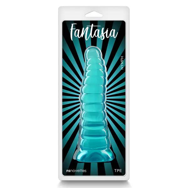 Силиконово дилдо Fantasia Nymph Тюркоаз, 18.8 см
