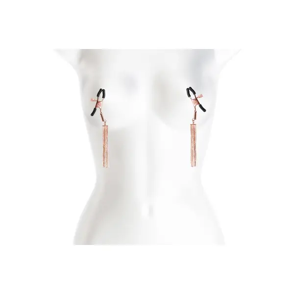 Щипки за зърна Bound D2 – Розово злато, метални със силиконови накрайници