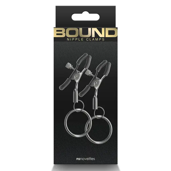 Щипки за зърна с верижка Bound C2, Тъмносив металик