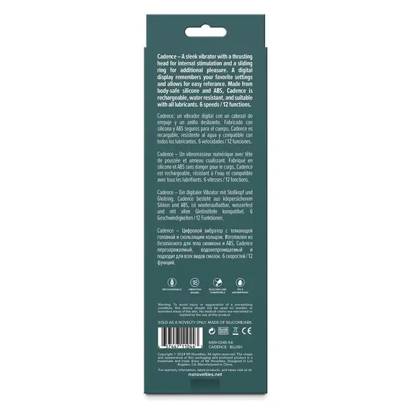 Тласкащ вибратор с дигитален дисплей Lust-n-Dreams Cadence Розов, 18 Режима, 18,2 см.