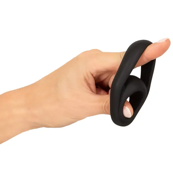 Силиконов пенис ринг за пенис и тестиси с клиторен стимулатор Erecto