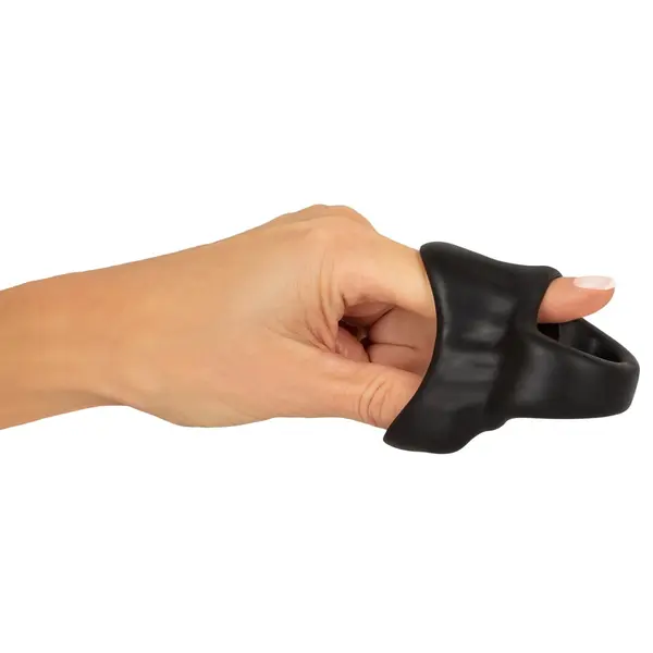 Силиконов пенис ринг с Ball Stretcher за тестиси Erecto