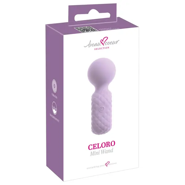 Мини вибратор CELORO Mini Wand, 10 режима, компактен масажор, водоустойчив