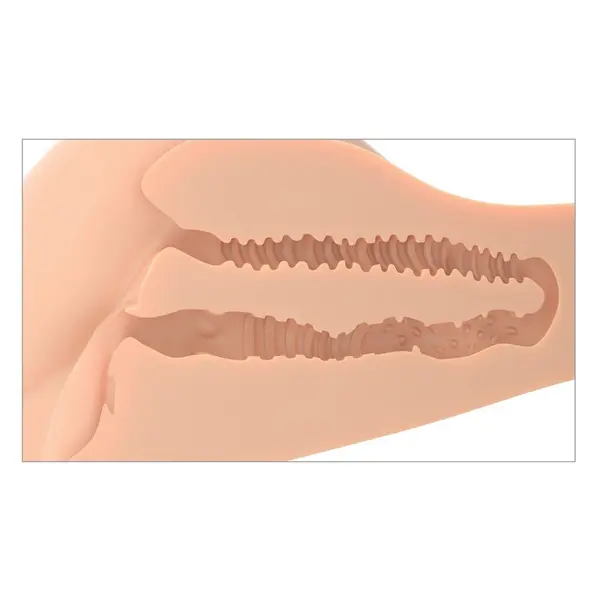 Мастурбатор торс 360 Butt PDX Plus – вагина и анус, 22,4 × 32,5 × 17,8 см, светъл тен