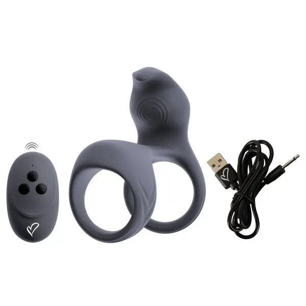 Вибриращ пенис ринг VYLOR, дистанционно, 20 режима, клиторен стимулатор, ерекция