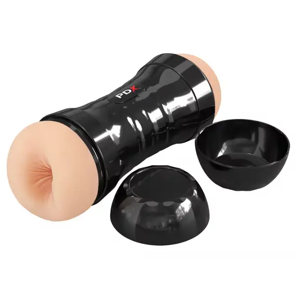 Мастурбатор двоен Super Flip-A-Pussy Over PDX Extreme – вагина и анус, 26 см, светъл тен