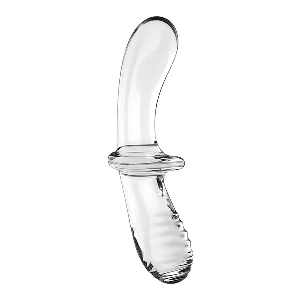 Двустранно стъклено дилдо Satisfyer Double Crystal, Прозрачно
