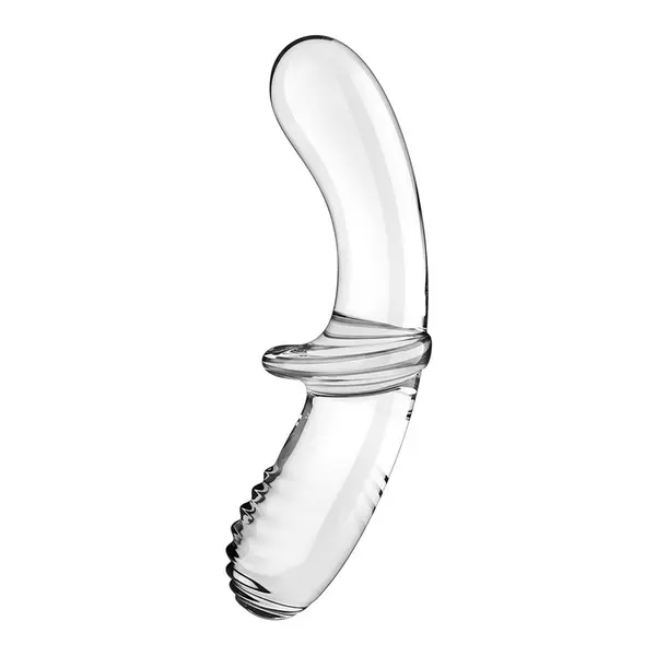 Двустранно стъклено дилдо Satisfyer Double Crystal, Прозрачно