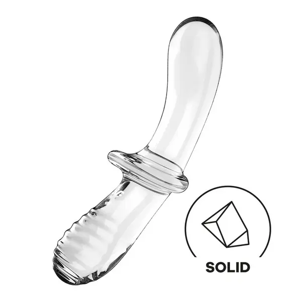 Двустранно стъклено дилдо Satisfyer Double Crystal, Прозрачно