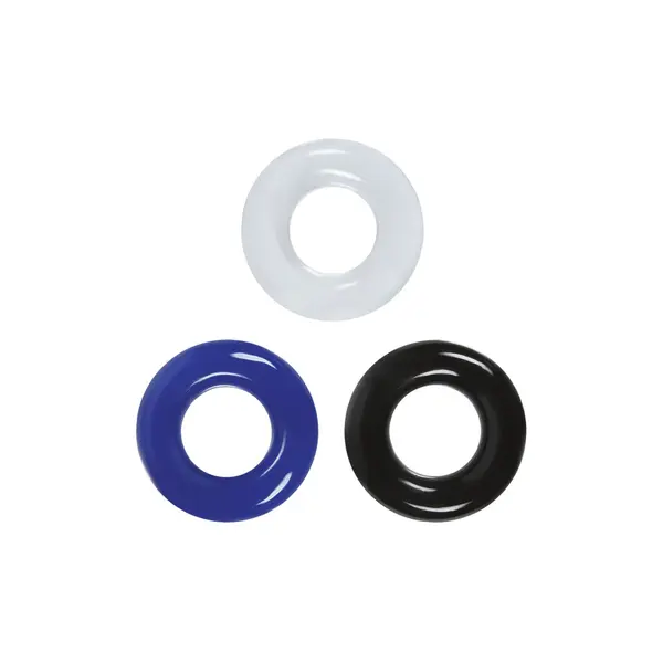 Комплект от 3 пенис ринга Renegade Stamina Rings, Многоцветни