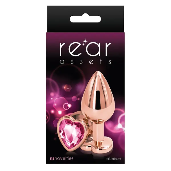 Анален разширител с розово сърце Rear Assets Heart, Розово злато