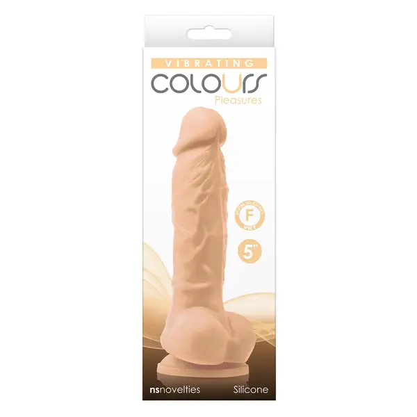 Вибриращо реалистично дилдо Colours Pleasures, Телесен цвят