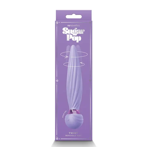 Ротиращ Вибратор Sugar Pop Twist, 7 режима, 16 см, Лилав