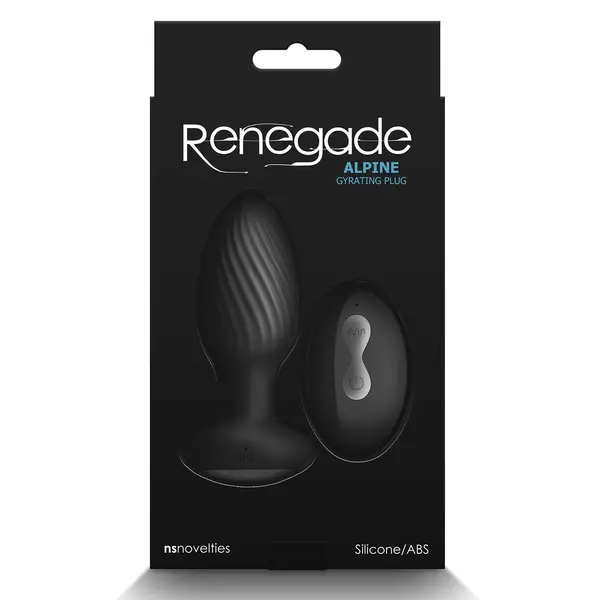 Ротиращ анален разширител Renegade Alpine, 9,8 см, 16 режима, Черен
