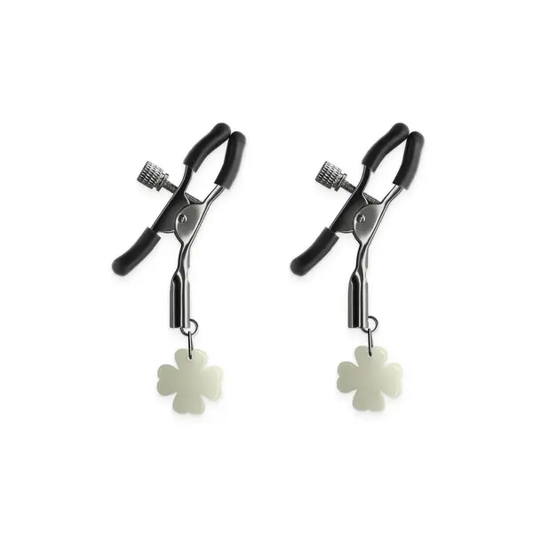 Метални щипки за зърна Bound Nipple Clamps G4, Светещи, Сив