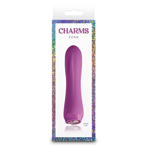 Вибратор с LED сърце Charms Fern, Червен, 10 Функции, 13.4 см