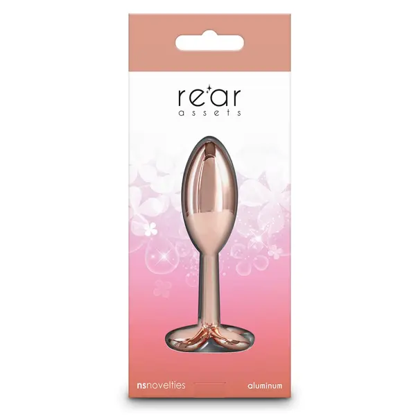 Метален анален разширител Rear Assets Clover, 9,2 см, Розово злато